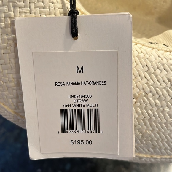 NWT- ONIA hand painted Rosa Panama Orange hat. Perfect in every way !🍊 - Picture 5 of 7